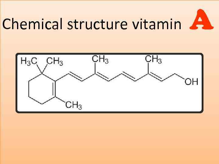 Chemical structure vitamin A 