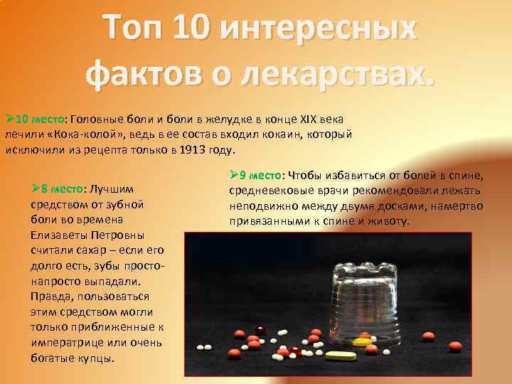 Топ 10 интересных фактов о лекарствах. Ø 10 место: Головные боли и боли в