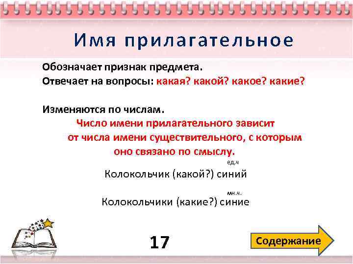 Имя прилагательное Обозначает признак предмета. Отвечает на вопросы: какая? какой? какое? какие? Изменяются по