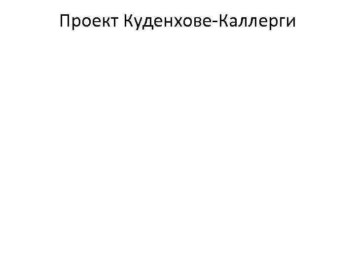 Проект Куденхове-Каллерги 