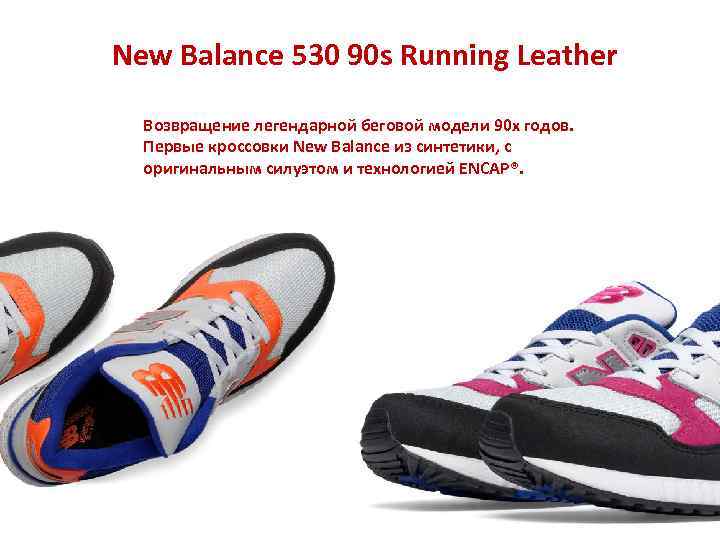 New Balance 530 90 s Running Leather Возвращение легендарной беговой модели 90 х годов.