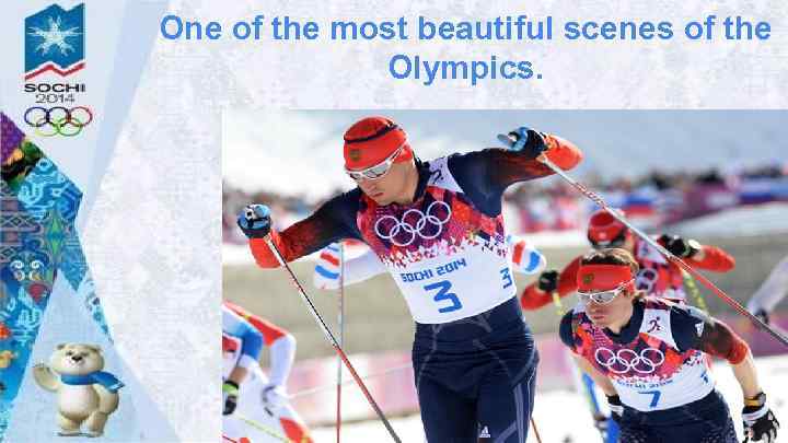 One of the most beautiful scenes of the Olympics. 