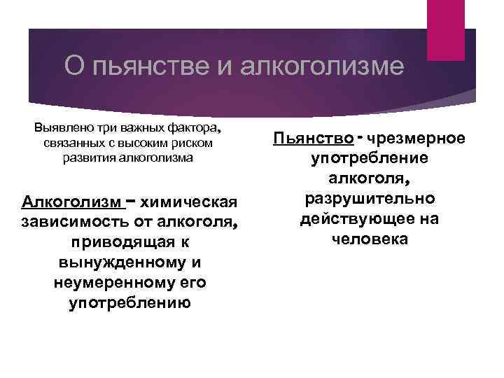 О пьянстве и алкоголизме Выявлено три важных фактора, связанных с высоким риском развития алкоголизма