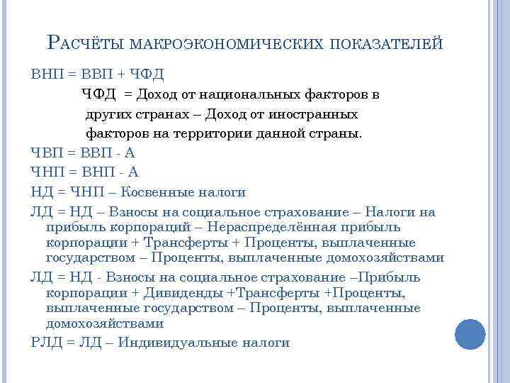 Ввп и внп на душу населения национальный доход нд урок 11 класс презентация