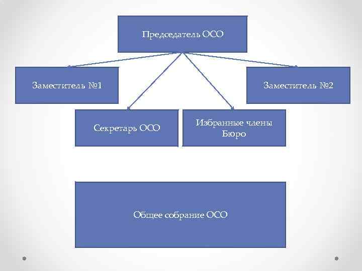 Председатель ОСО Заместитель № 1 Заместитель № 2 Секретарь ОСО Избранные члены Бюро Общее