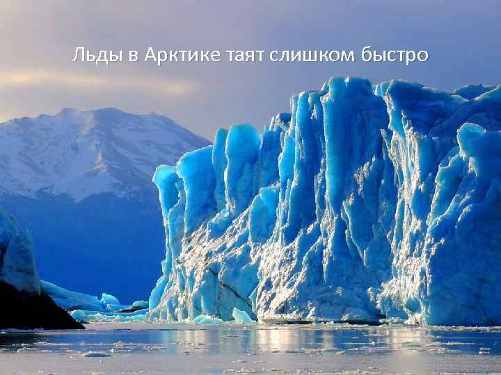 Льды в Арктике таят слишком быстро 