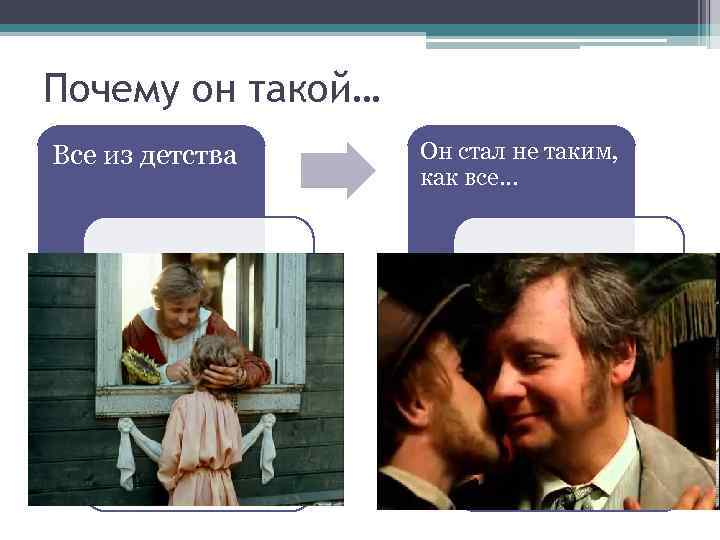 Почему он такой… Все из детства Он стал не таким, как все… 