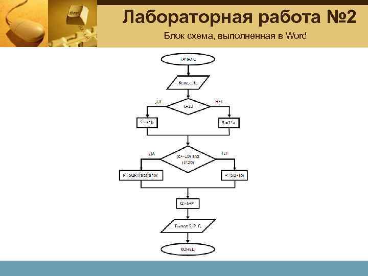 Блок схемы практическая работа