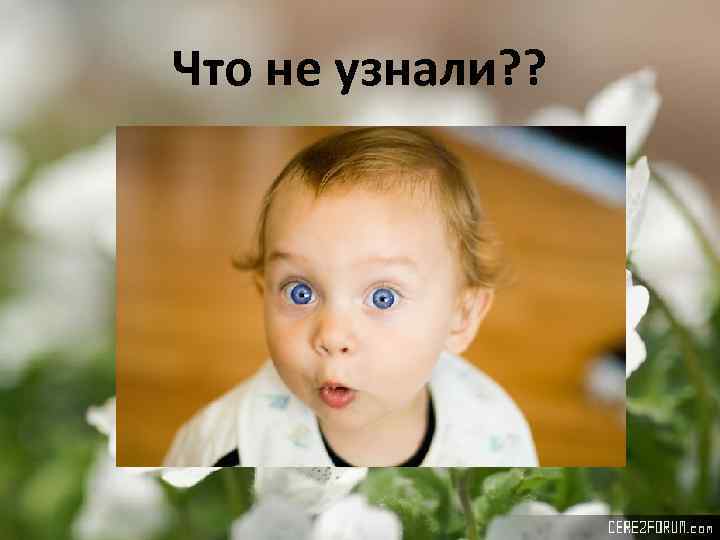 Что не узнали? ? 