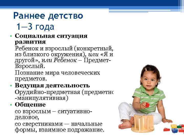 Социальная ситуация развития в раннем детстве