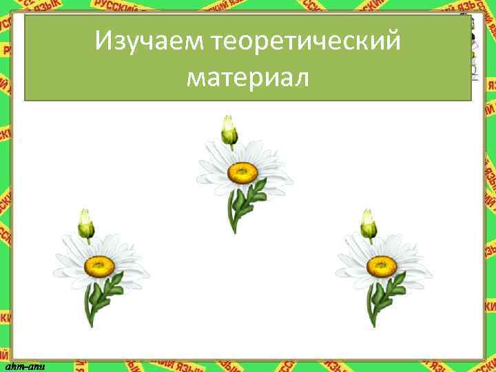 Изучаем теоретический материал 