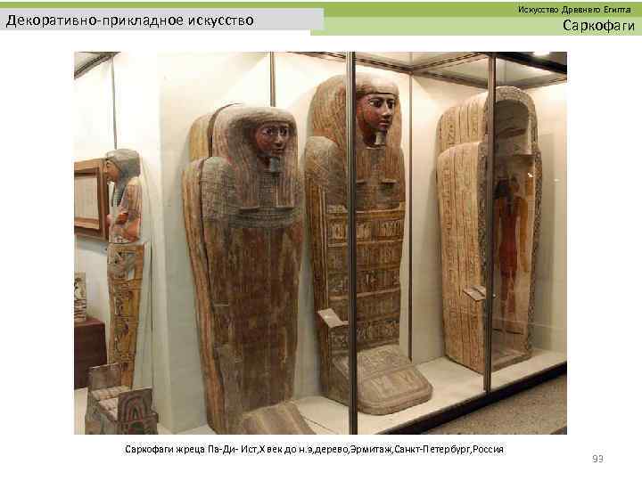  Искусство Древнего Египта Декоративно-прикладное искусство Саркофаги жреца Па-Ди- Ист, Х век до н.