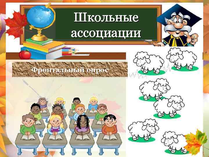 Школьные ассоциации Фронтальный опрос Молчание ягнят 