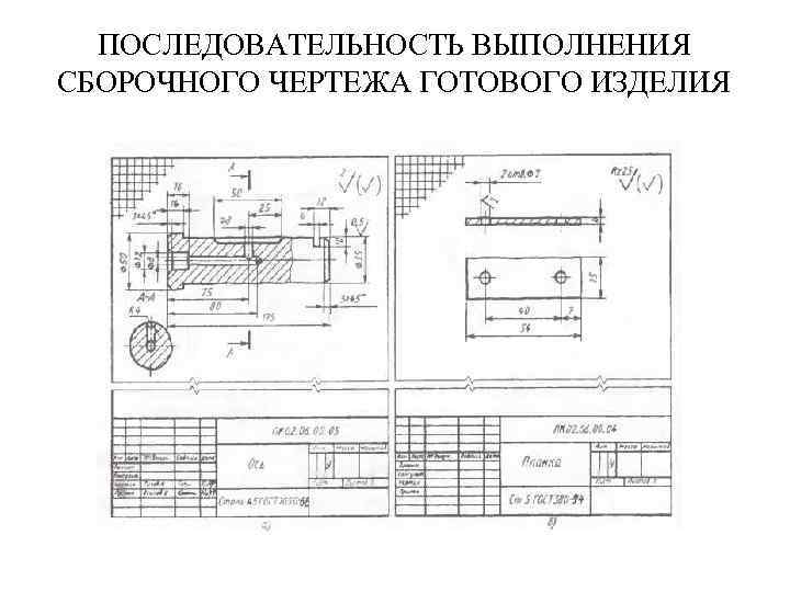 В какой последовательности выполняют сборочный чертеж