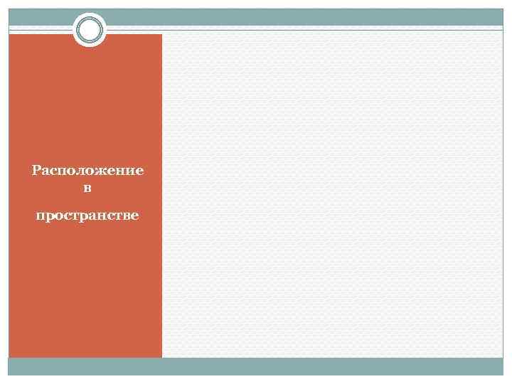 Расположение в пространстве 