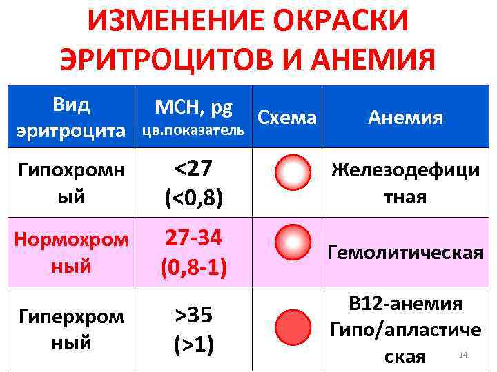 Анемия цветной показатель. Анемии классификация по крови. Изменение окраски эритроцитов. Норма анализа крови анемия эритроцитов.
