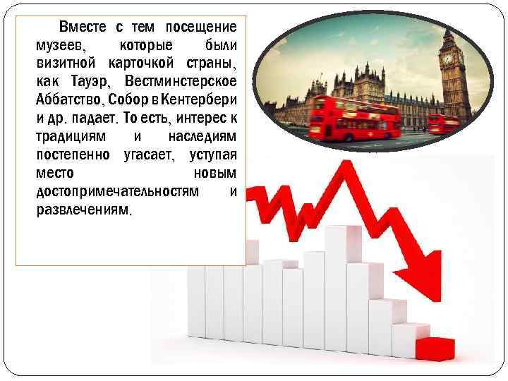 Вместе с тем посещение музеев, которые были визитной карточкой страны, как Тауэр, Вестминстерское Аббатство,