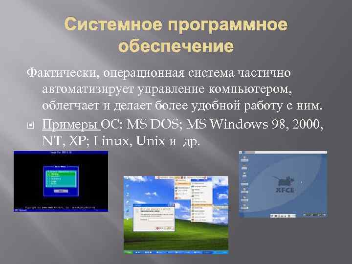 Комплекс программ предназначенных для управления компьютером. Частота процессора и операционной системы Microsoft Windows.