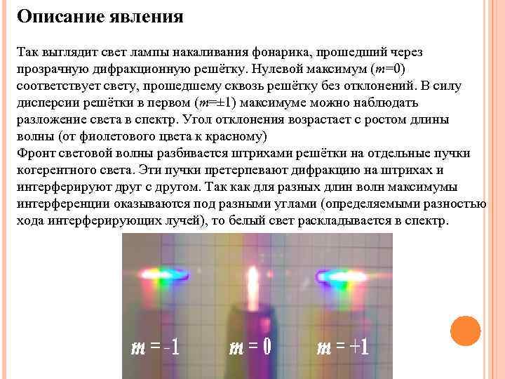 Почему интерференционная картина в белом свете имеет радужную окраску