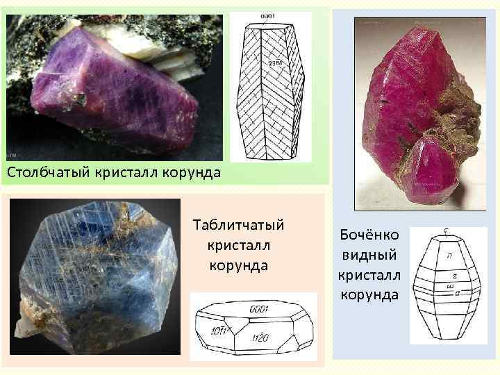 Cтолбчатый кристалл корунда Таблитчатый кристалл корунда Бочёнко видный кристалл корунда 