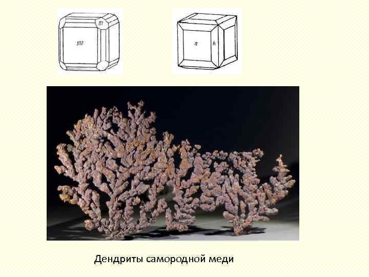 Дендриты самородной меди 