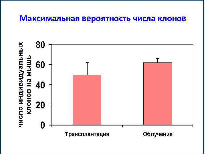 Максимальная вероятность числа клонов 