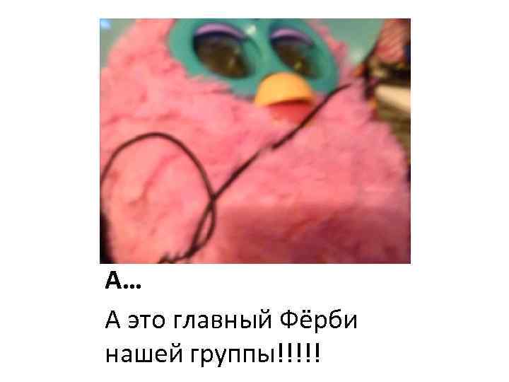 А… А это главный Фёрби нашей группы!!!!! 