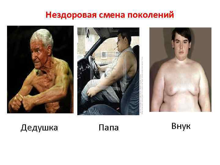 Нездоровая смена поколений Дедушка Папа Внук 