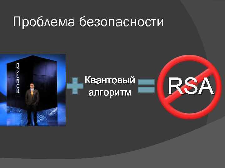 Проблема безопасности Квантовый алгоритм RSA 