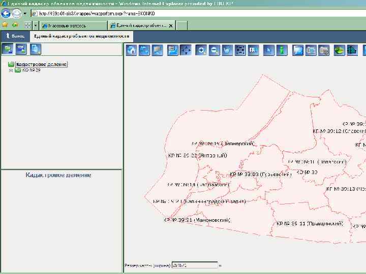 Карта кадастрового деления