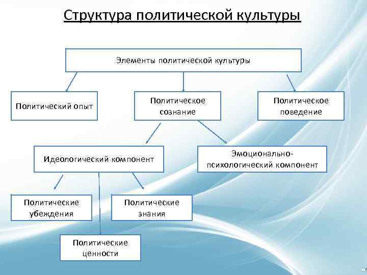 Структура политической культуры компоненты