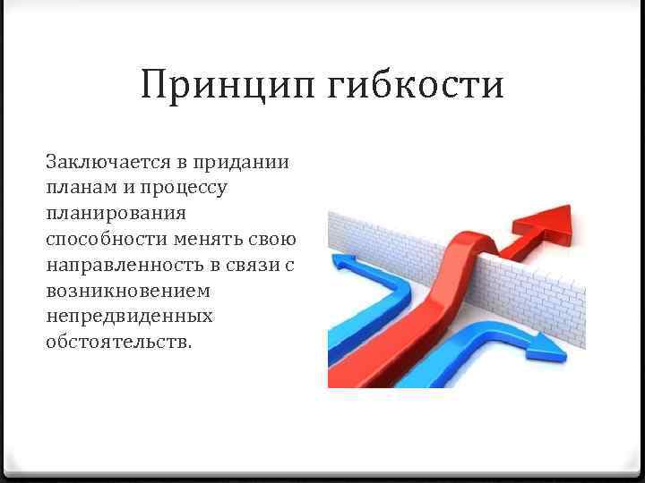 Обеспечение возможности для планов менять направленность в связи с возникновением непредвиденных обстоятельств