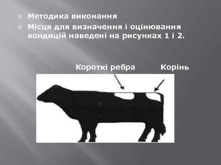 Методика виконання Місця для визначення і оцінювання кондицій наведені на рисунках 1 і 2.