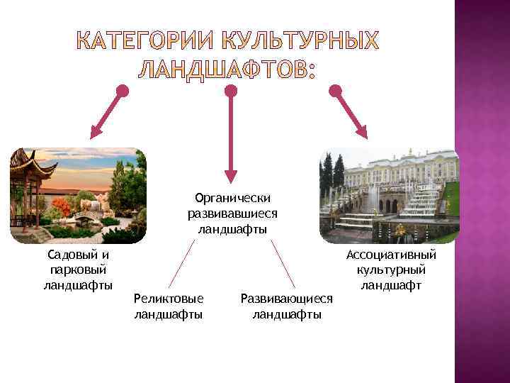 Используя текст параграфа составьте схему виды культурных ландшафтов и приведите их примеры 6