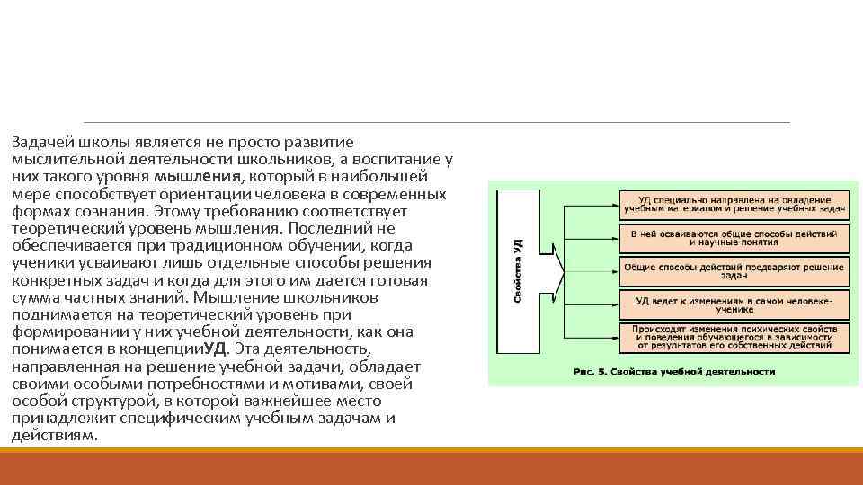  Задачей школы является не просто развитие мыслительной деятельности школьников, а воспитание у них