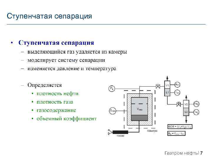 Ступенчатая сепарация Газпром нефть 7 