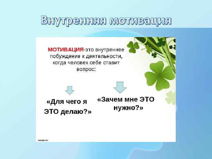 Внутренняя мотивация 
