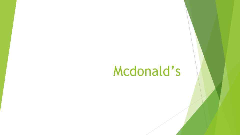 Mcdonald’s 