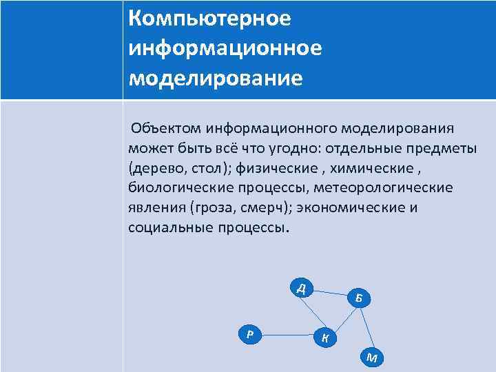 Компьютерное информационное моделирование 10 класс презентация семакин