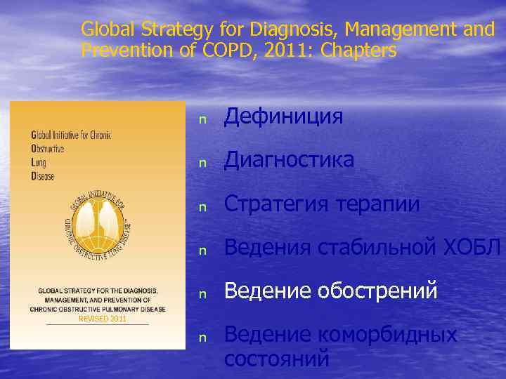 Global Strategy for Diagnosis, Management and Prevention of COPD, 2011: Chapters n Дефиниция n