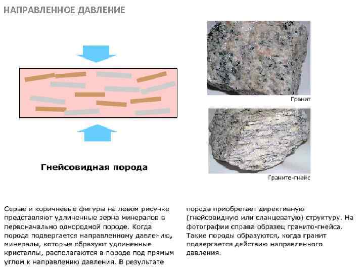 НАПРАВЛЕННОЕ ДАВЛЕНИЕ МЕТАОРФИЧЕСКИЕ ПОРОДЫ 