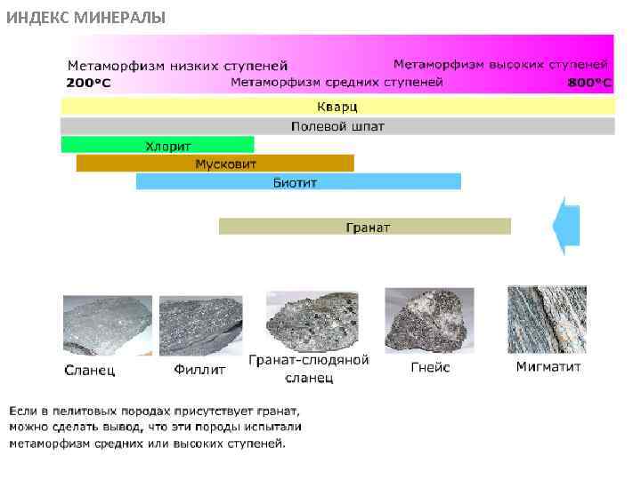 ИНДЕКС МИНЕРАЛЫ МЕТАОРФИЧЕСКИЕ ПОРОДЫ 