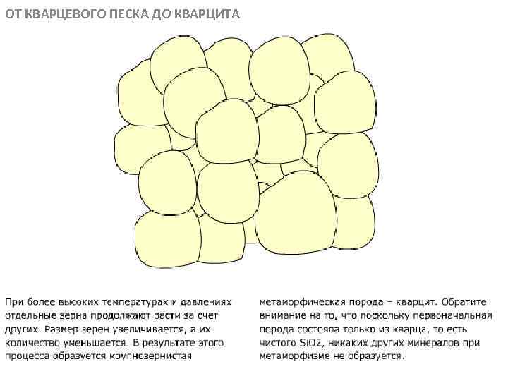 ОТ КВАРЦЕВОГО ПЕСКА ДО КВАРЦИТА МЕТАОРФИЧЕСКИЕ ПОРОДЫ 