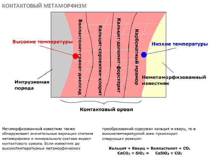 КОНТАКТОВЫЙ МЕТАМОРФИЗМ МЕТАОРФИЧЕСКИЕ ПОРОДЫ 