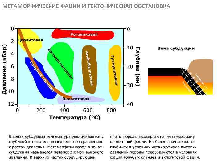 МЕТАМОРФИЧЕСКИЕ ФАЦИИ И ТЕКТОНИЧЕСКАЯ ОБСТАНОВКА МЕТАОРФИЧЕСКИЕ ПОРОДЫ 