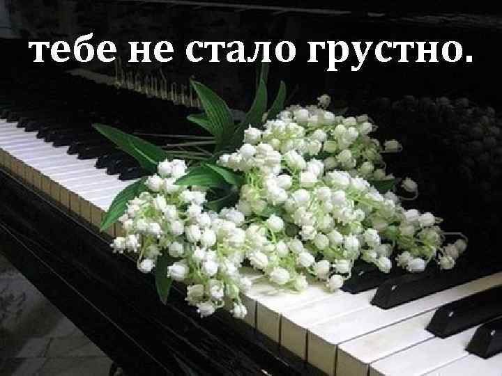 тебе не стало грустно. 