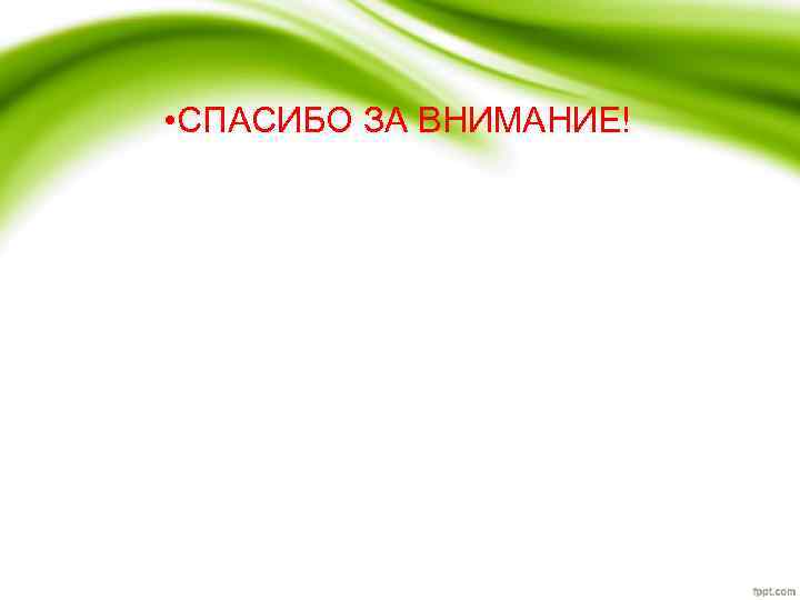  • СПАСИБО ЗА ВНИМАНИЕ! 