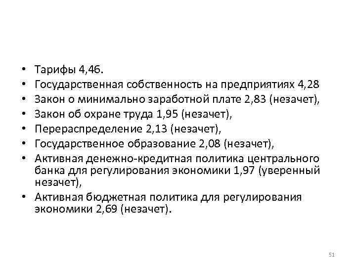 Тарифы 4, 46. Государственная собственность на предприятиях 4, 28 Закон о минимально заработной плате