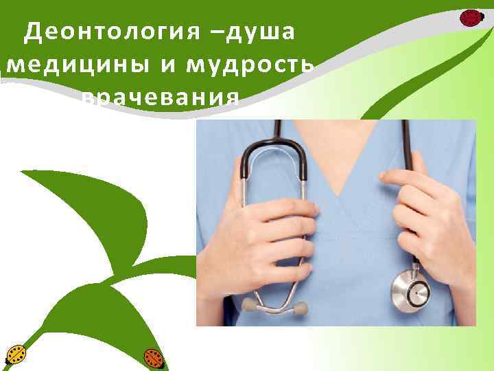 Деонтология –душа медицины и мудрость врачевания 