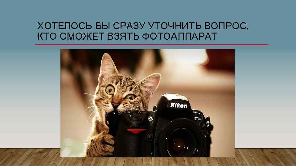 ХОТЕЛОСЬ БЫ СРАЗУ УТОЧНИТЬ ВОПРОС, КТО СМОЖЕТ ВЗЯТЬ ФОТОАППАРАТ 